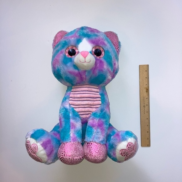 Large 15.5" Stuffed Plush Cat with Big Eyes - Picture 2 of 7